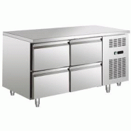 Soubassement réfrigéré -2/+8°c avec 2x2 tiroirs gn 1/2 - 172 litres - P4D-U-GN2100TN