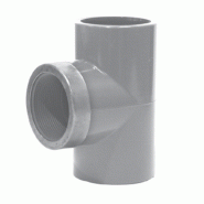 Te 90° PVC-C femelle à coller dérivation taraudée RF PN 16 - 16x3/8"x16