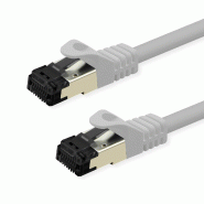 VALUE Cordon S/FTP (PiMF) Cat.8 (Classe I), fils tressés, LSOH, blanc, 1 m