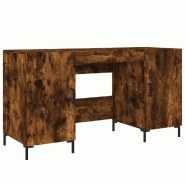 VidaXL Bureau chêne fumé 140x50x75 cm bois d'ingénierie Modèle Orion Frame Pro - 829553