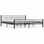 VidaXL Cadre de lit sans matelas noir acier 200x200 cm Modèle Xervelor - 285281