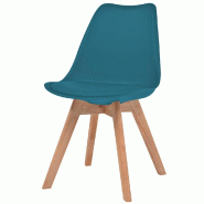 VidaXL Chaises à manger lot de 2 Turquoise Plastique Modèle Tervélia - 244789 VidaXL Chaises à manger lot de 2 Turquoise Plastique Modèle Tervélia - 244789