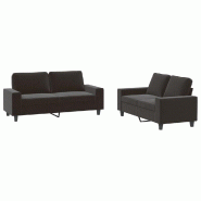 VidaXL Ensemble de canapés 2 pcs noir tissu Modèle Zenith Extensible - 3201886