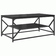 VidaXL Table basse Chêne noir 90 x 50 x 40 cm Modèle Grandezza Design - 868231