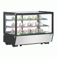 Vitrine de comptoir positive Série G carrée noire 160L - Polar - PG004