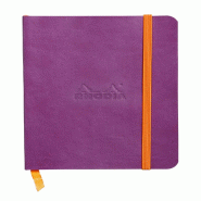 Carnet souple Rhodiarama violet A6, 144p./72 feuilles ivoire 90 g/m², ligné - violet 117310C