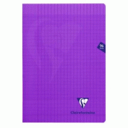 Clairefontaine Lot de 10 Cahier Mimesys A4, 96p./48 feuilles 90 g/m² piquées, coloris violet, Séyès - 3329683731610