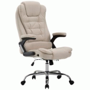 CLP Fauteuil de chef Thor en tissu Crème - beige textile 192149104 CLP Fauteuil de chef Thor en tissu Crème - beige textile 192149104