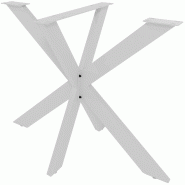 CLP Pieds design Biloxi en Acier pour table à manger Style industriel Forme Araignée Blanc - 318113
