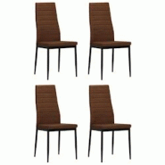 Décoshop26 - Lot de 4 chaises de salle à manger design contemporain cuisine en tissu marron CDS021736 - marron 3000016451534 Décoshop26 - Lot de 4 chaises de salle à manger design contemporain cuisine en tissu marron CDS021736 - marron 3000016451534