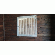 Fenêtre extérieure barreaux - plexiglas - ouverture intégrale - dimensions 1.00 x 1.00ml - fenextbp