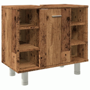 Helloshop26 - Armoire de salle de bain moderne 60 x 32 x 54 cm avec rangement pratique et design épuré en bois d'ingénierie vieux 02_0050777 - Bois