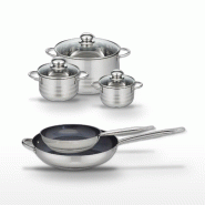 Lot Poêles 24/32cm & Faitouts 12/14/24cm Elo Profi Therm Platinum - gris inox 3176239970173