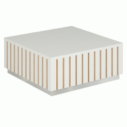 Podium pour mannequins Vertigo T03 MDF naturel et blanc 60x60x25cm