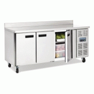 Polar - table réfrigérée positive 3 portes avec dosseret Polar - table réfrigérée positive 3 portes avec dosseret