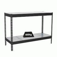 PROREGAL Étagère pour charges lourdes MINI METAL YETI TWO | HxLxP 90x150x75cm | Charge du compartiment 400kg | anthracite - gris métal PR_RS145-21 PROREGAL Étagère pour charges lourdes MINI METAL YETI TWO | HxLxP 90x150x75cm | Charge du compartiment 400kg | anthracite - gris métal PR_RS145-21