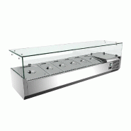 Saladette a ingrédients a poser gn 1/3 x7 1600x395x435 - bac non in... - PTHV1600/380