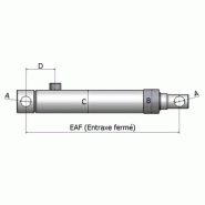 Vérin simple effet soudé hydraulique