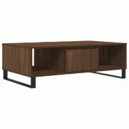 VidaXL Table basse chêne marron 104x60x35 cm bois d'ingénierie Modèle Jardin Boréal - 827099