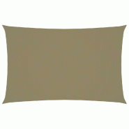 VidaXL Voile de parasol tissu oxford rectangulaire 5x8 m beige Modèle Atlas Stella Plus - beige 135166