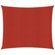 Voile d'ombrage 160 g/m² Rouge 4,5x4,5 m PEHD Modèle Ombre Beta Prime - 311607