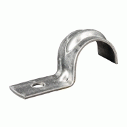 Attaches métalliques simples acier zingué brillant, pour tubes diamètre 16 mm, boîte de 250 pièces