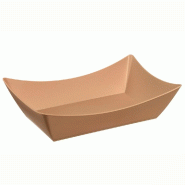 Barquette  PP réemployable LOOP 25x16,5x6,6 cm beige foncé - par 60