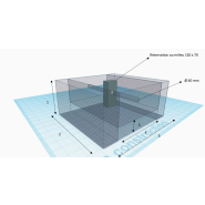 Bloc de béton moulé empilable - Masse 500kg Lestage - REF2190500