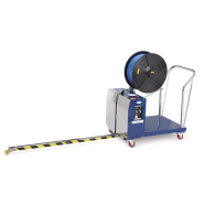 Cercleuse semi-automatique mobile pour cerclage de palettes en Isère et Rhône-Alpes - disponible en achat neuf et en location de courte à longue durée Cercleuse semi-automatique mobile pour cerclage de palettes en Isère et Rhône-Alpes - disponible en achat neuf et en location de courte à longue durée
