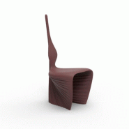 Chaise design in & out BIOPHILIA - grenat