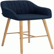 CLP Tabouret de bar Ando en tissu Tissu HBT: 105x54x60 cm Bleu - bleu textile 327586 CLP Tabouret de bar Ando en tissu Tissu HBT: 105x54x60 cm Bleu - bleu textile 327586