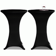 Décoshop26 - Housse de table Ø60cm Noir extensible 2 pcs DEC022495 - noir 3001286269607 Décoshop26 - Housse de table Ø60cm Noir extensible 2 pcs DEC022495 - noir 3001286269607