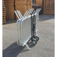 Diable de transport multifonction en acier idéal pour porte-chaises et barrière de police - PRATIC'DIABLE - Réf LDPOLYDIATN