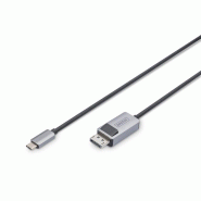 DIGITUS Câble adaptateur USB-C - DisplayPort, 8K / 30 Hz, USB-C - DP, 2 m, noir - noir 4016032483908