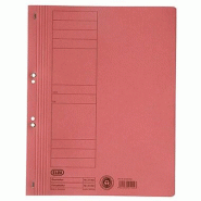 Elba - 100551875 - Chemises à Oeillets en Carton Manille - A4 - 250 g/m²- Lot de 50 - Rouge - 100551875