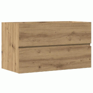 Helloshop26 - Armoire de salle de bain suspendue rangement spacieux 80 x 38,5 x 45 cm en bois d'ingénierie chêne artisanal 02_0050820 - Bois massif Helloshop26 - Armoire de salle de bain suspendue rangement spacieux 80 x 38,5 x 45 cm en bois d'ingénierie chêne artisanal 02_0050820 - Bois massif