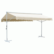 Helloshop26 - Auvent sur pied 600 x 300 cm crème 02_0007483 - acier 3000393924638
