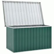 Helloshop26 - Coffre boîte meuble de jardin rangement vert 149 x 99 x 93 cm 02_0013127 - vert acier 3000716047761