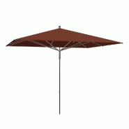 Parasol pour terrasse Pro Moorea rect.300x250cm armature+toile+housse-terracotta