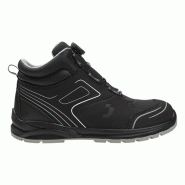 Safety Jogger - Chaussures de sécurité mi-hautes sportives antidérapantes avec fermeture TLS CADOR noir et blanc S3 Noir / Blanc Taille 42 - 42 noi