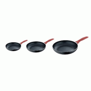 San Ignacio - Jeu de 3 poêles en aluminium embouti Ø16-Ø20-Ø24 cm Maple - aluminium Q4624