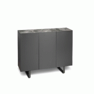 Stones Pegaso Buffet 3 Portes (150X45Xh 85 Cm) En Céramique Gris Foncé - argenté 8051361828958 Stones Pegaso Buffet 3 Portes (150X45Xh 85 Cm) En Céramique Gris Foncé - argenté 8051361828958