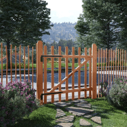 Vidaxl portillon de clôture bois de noisetier imprégné 100x100 cm 142596
