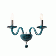 Applique Cristelle En Verre Bleu Sarcelle, Connexion E14 Ip20, Design Classique Avec Détails En Cristal Optique - Rossini Illuminazione - 80154216569