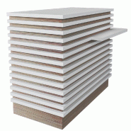 Comptoir Tasseau D finition bambou et blanc L120xP58xH100cm