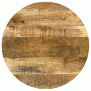 Emh Plateau de table rond Ø110 cm en bois de manguier massif - Bois massif PLATBMANGOD110 Emh Plateau de table rond Ø110 cm en bois de manguier massif - Bois massif PLATBMANGOD110