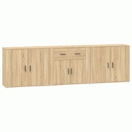 Helloshop26 - Buffet bahut commode armoire meuble de rangement organisateur cuisine salle de séjour salons 3 pcs sonoma bois 02_0037100 - 30002132135 Helloshop26 - Buffet bahut commode armoire meuble de rangement organisateur cuisine salle de séjour salons 3 pcs sonoma bois 02_0037100 - 30002132135