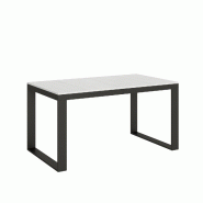 Itamoby Table Extensible 90X160/420 Cm Tecno Evolution Frêne Blanc Structure Anthracite - blanc VE165TATECEVO-BF-AN