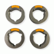 Kit 4 galets fil fourré Ø1,2/1,6 pour Powertec i et Dévidoir Lincoln Kit 4 galets fil fourré Ø1,2/1,6 pour Powertec i et Dévidoir Lincoln