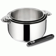 LAGOSTINA série de 3 casseroles inox 16/18/20cm + poignée 012132600004 - argenté 8002531527881